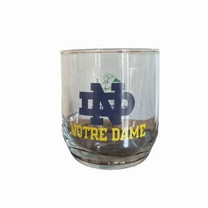 Vintage Notre Dame Fighting Irish Logo Whiskey Glass